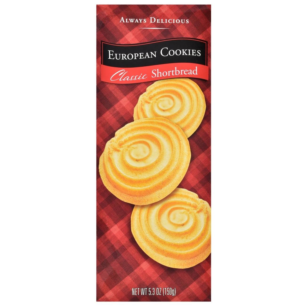 European Cookies Classic Shortbread, Two 5.3 oz. Boxes