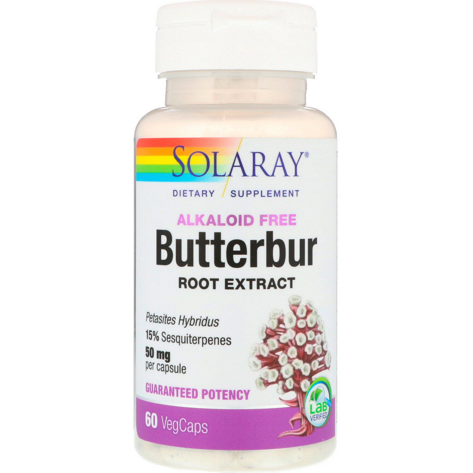 Solaray Butterbur Extract 50Mg Dietary Supplement - 60 Capsules