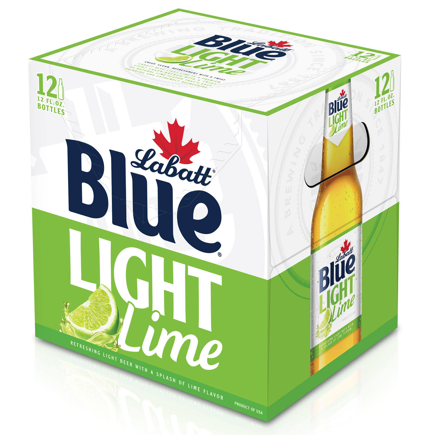Labatt Blue Light Lime Beer - 12oz, 12 Pack