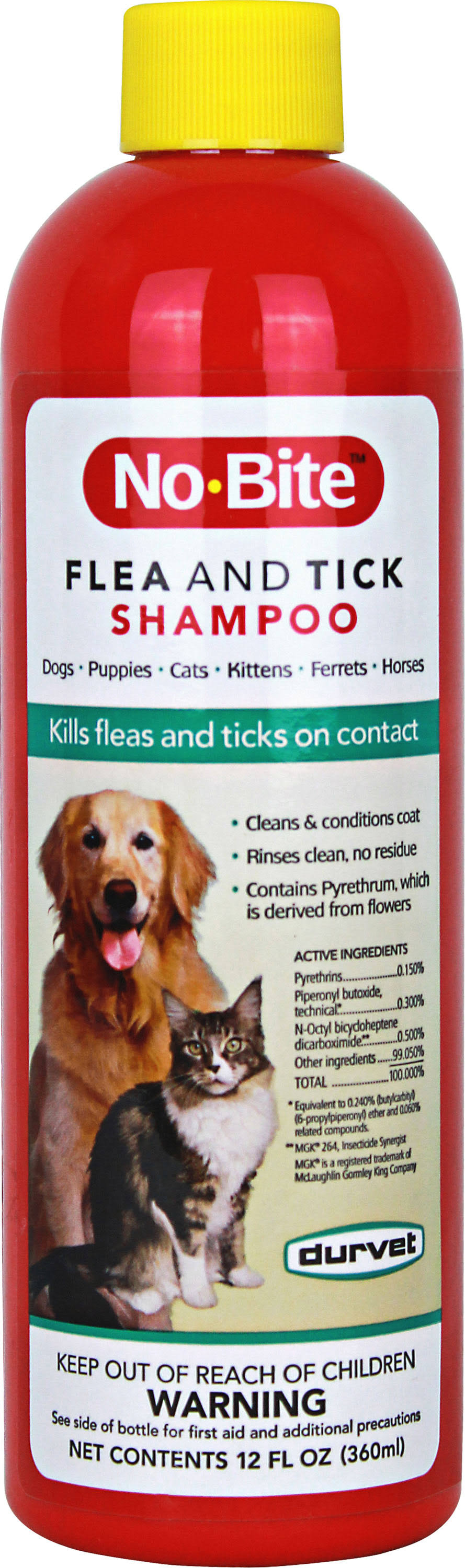 Durvet No-Bite Flea & Tick Shampoo - 12oz