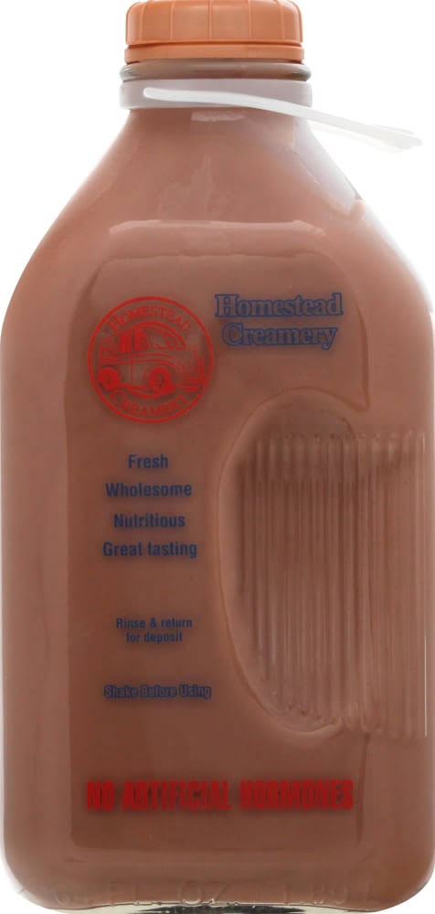 Homestead Creamery Milk, Whole, Chocolate - 0.5 gallon (64 fl oz) 1.89 l