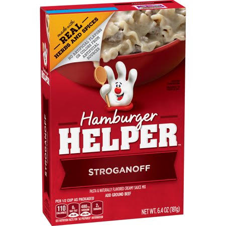 Hamburger Helper Stroganoff Pasta & Naturally Flavored Creamy Sauce Mix - 6.4oz