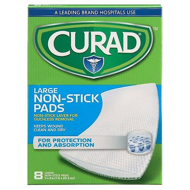 Curad Non-Stick Pads - 8 Pack