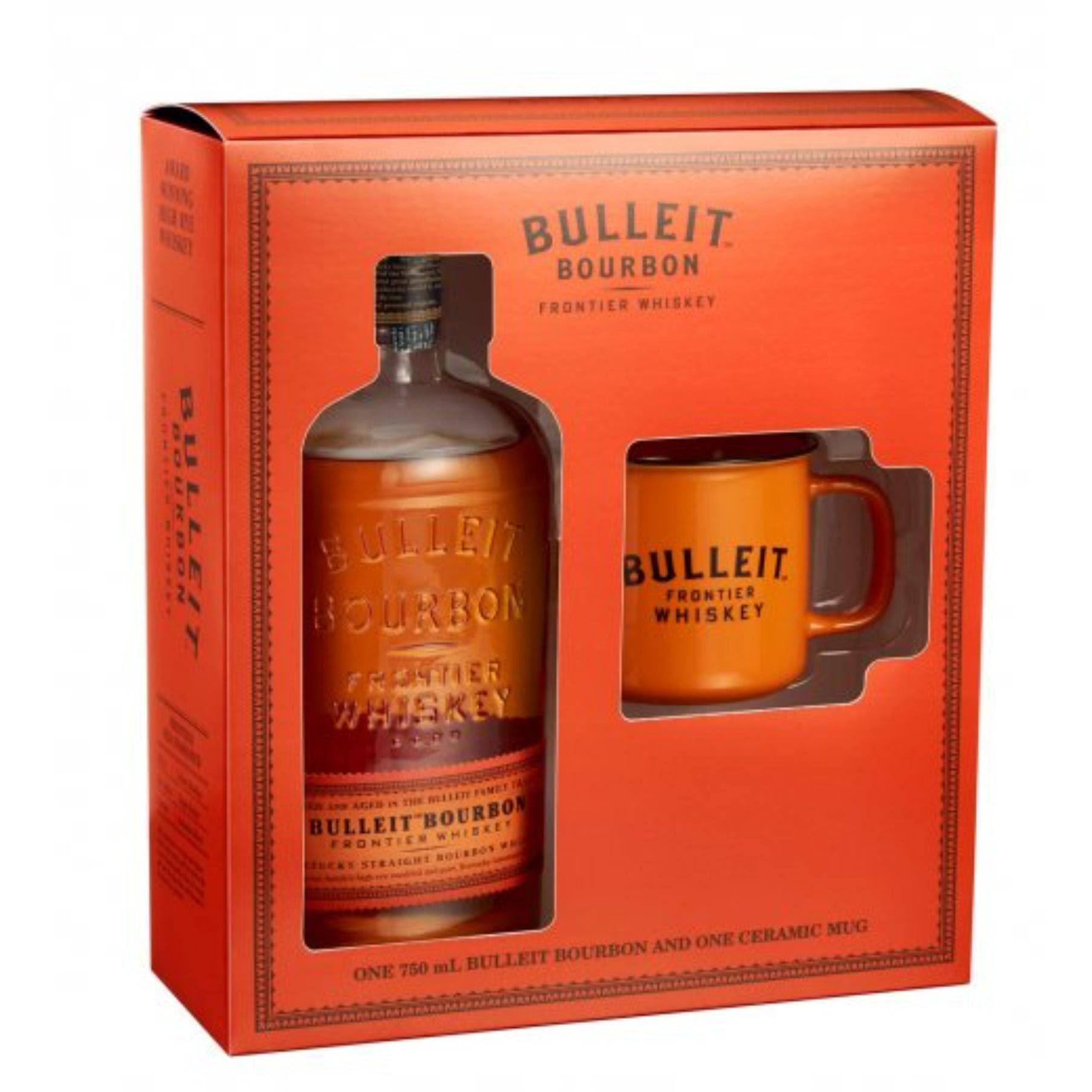 Bulleit Bourbon Whiskey with Ceramic Mug Gift Set 750ml