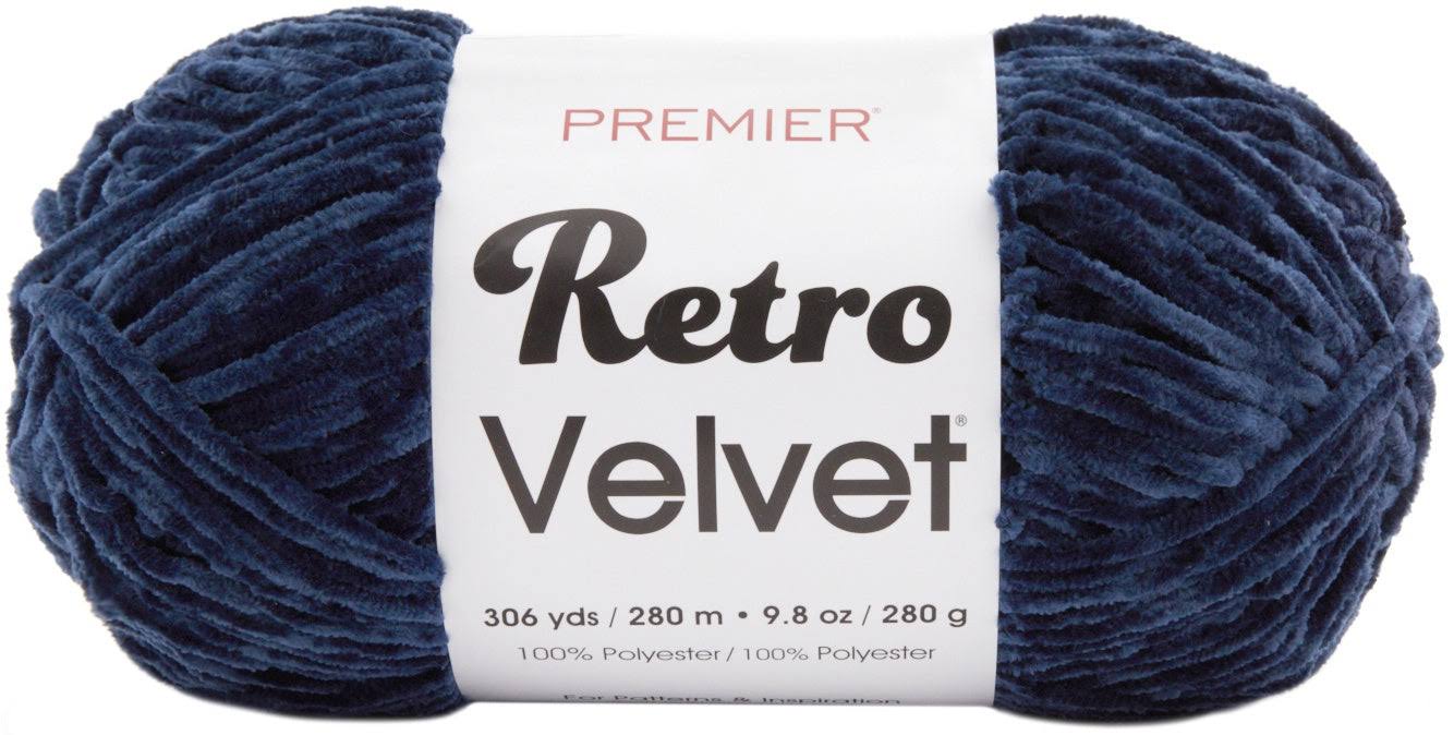 Premier Yarns Retro Velvet Yarn - Navy 280g