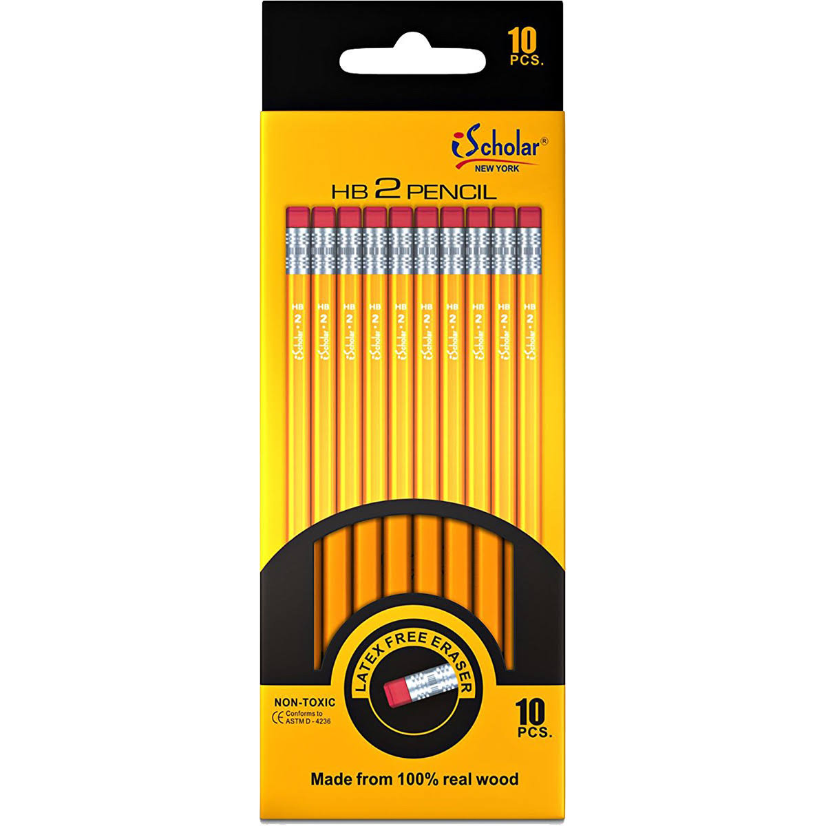 iScholar Yellow Pencils - HB2, 10ct