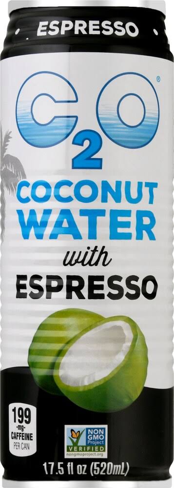 C2O Pure Coconut Water with Espresso | Plant Based | Non-GMO | Dairy F