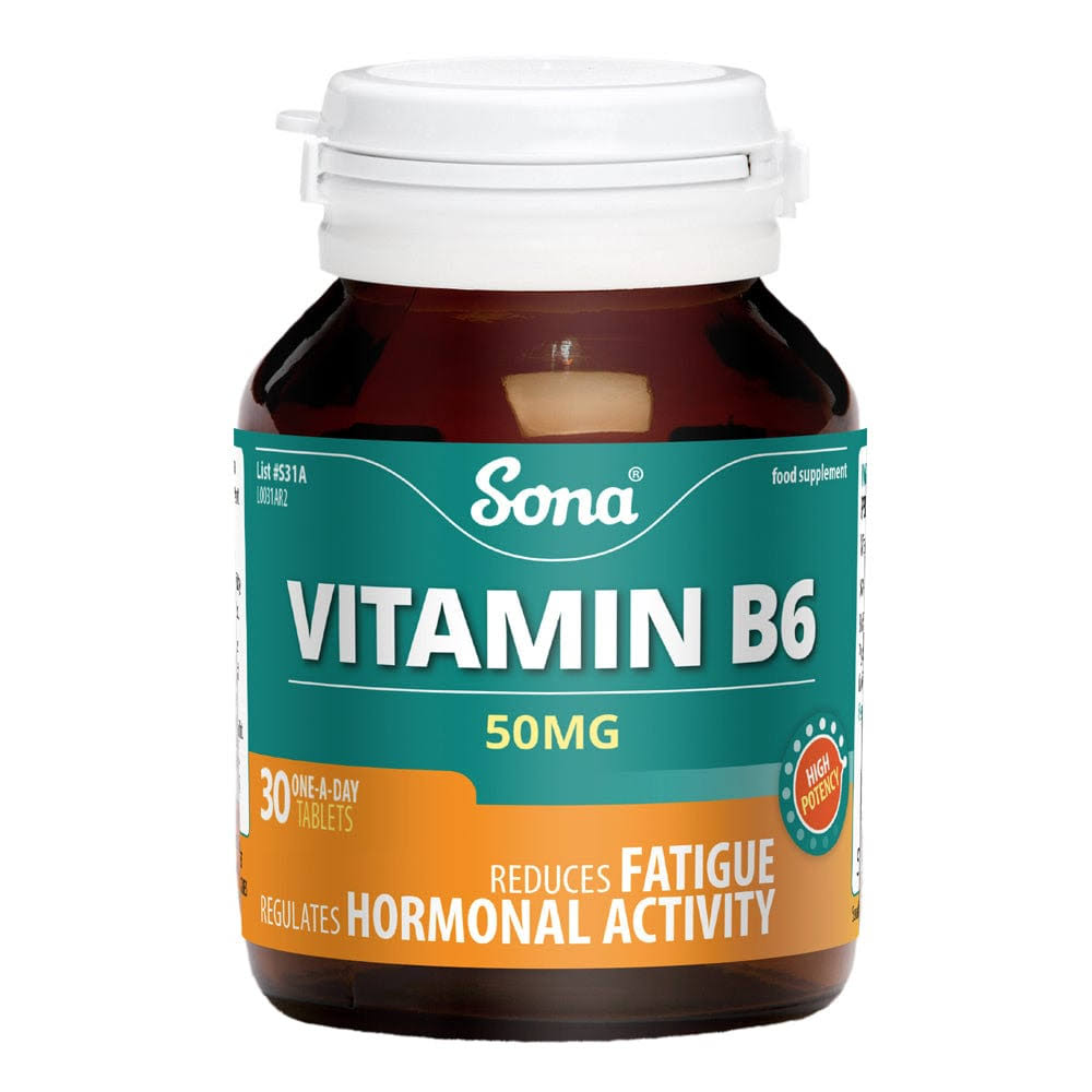 Sona Vitamin B6 50mg - 30 Capsules
