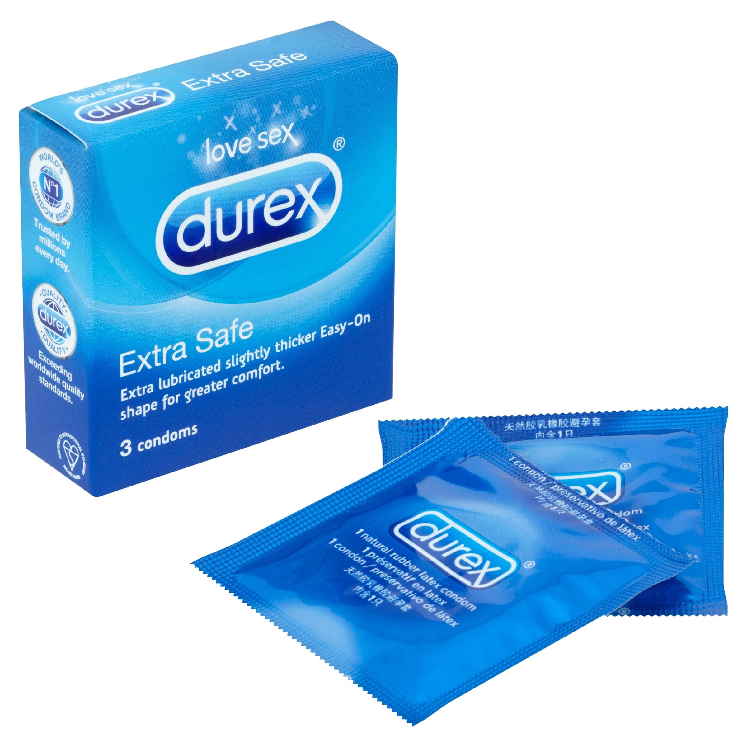 Durex Condoms - Extra Safe, Pack of 3