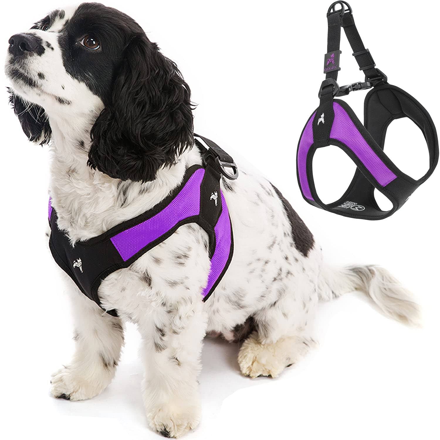 Gooby Escape Proof Easy Fit Dog Harness - Purple - Large