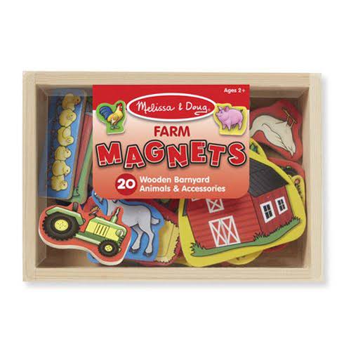 Melissa & Doug Wooden Farm Magnets - 20 Wooden Farm Magnets