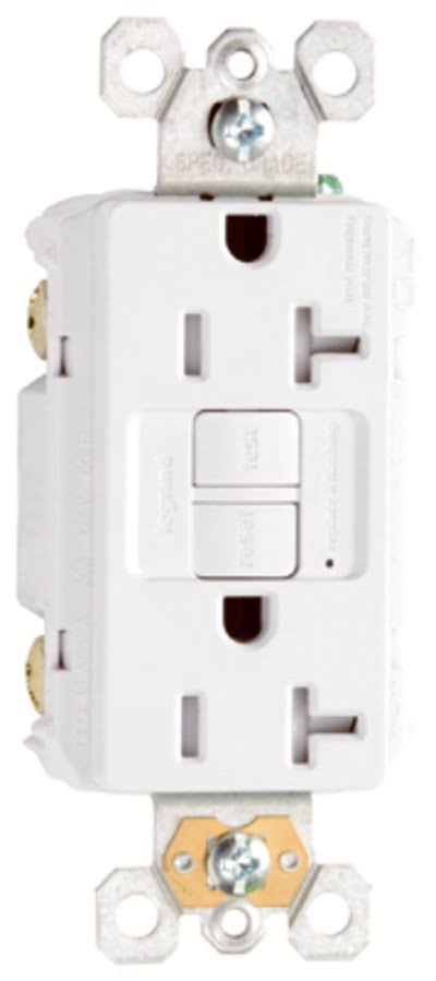 Pass and Seymour Receptacle Duplex - White, 20 Amp