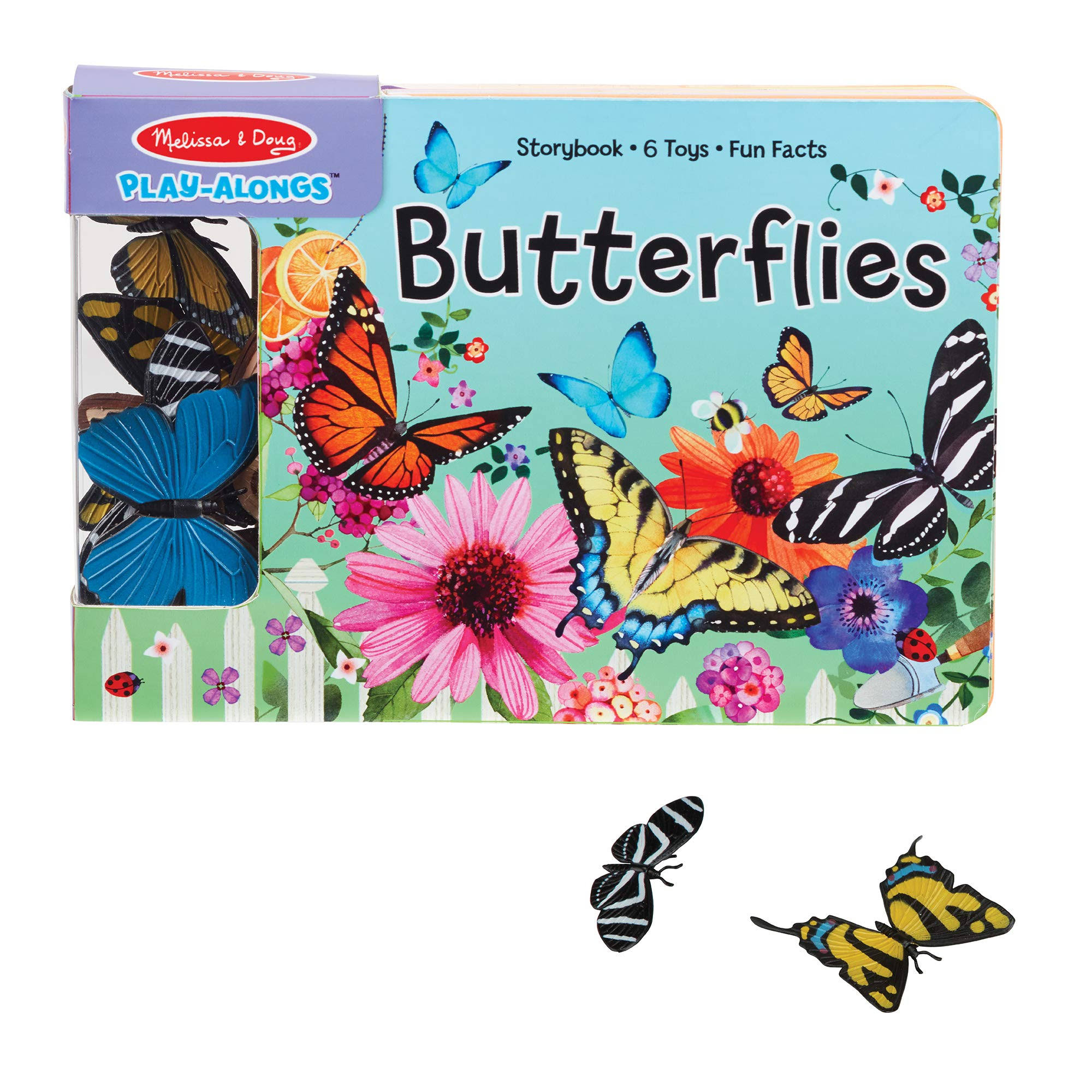 Melissa & Doug Children’s Book - Play-Alongs: Butterflies (10 Pages, 6 Butterfly Toys)