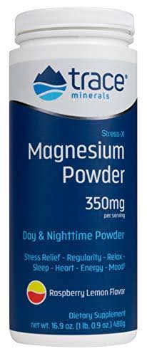 Stress-X Magnesium Powder Supplement - Raspberry Lemon, 16.9oz