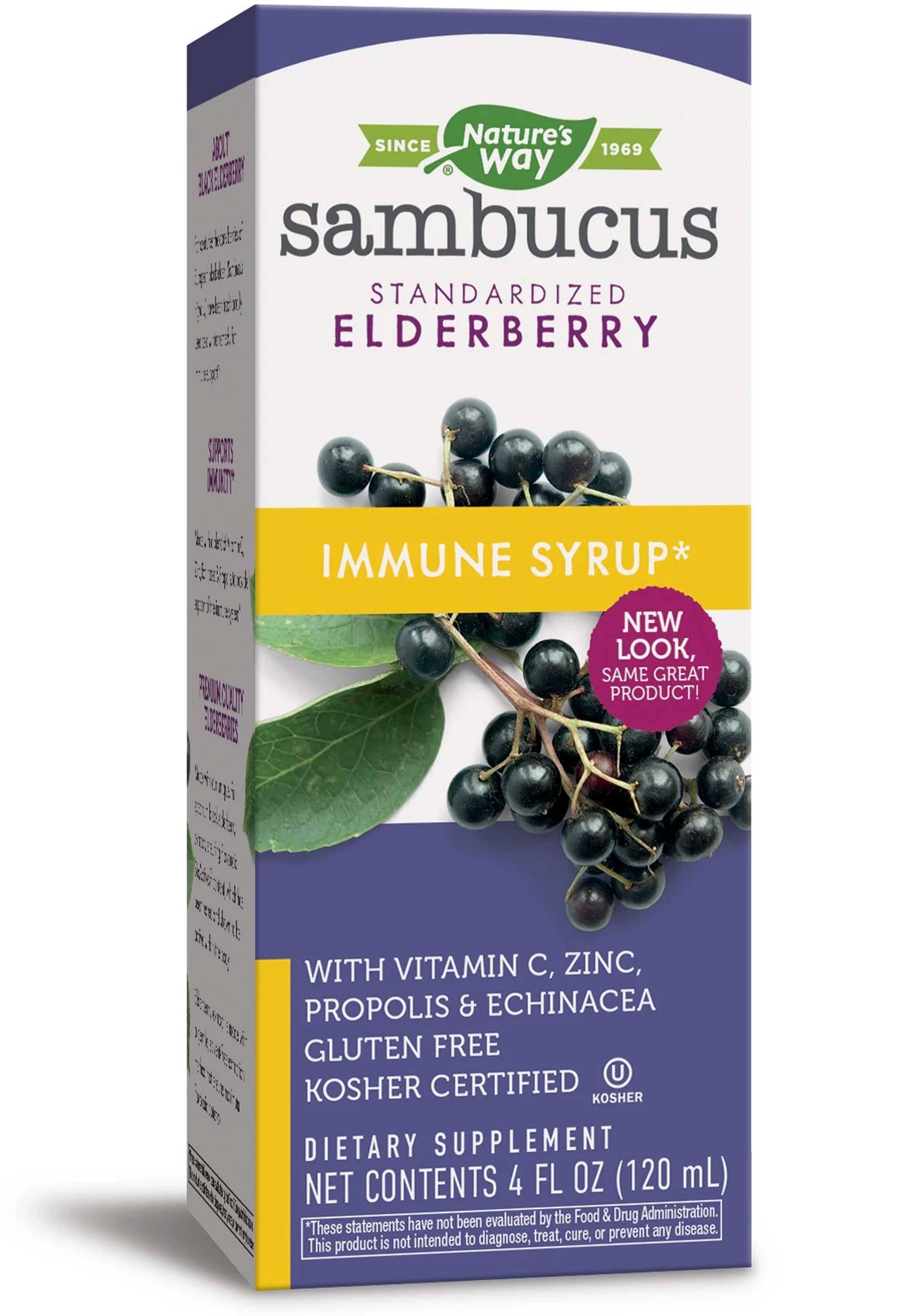 Nature's Way Sambucus Bio-Certified Elderberry Immune Syrup - 4oz