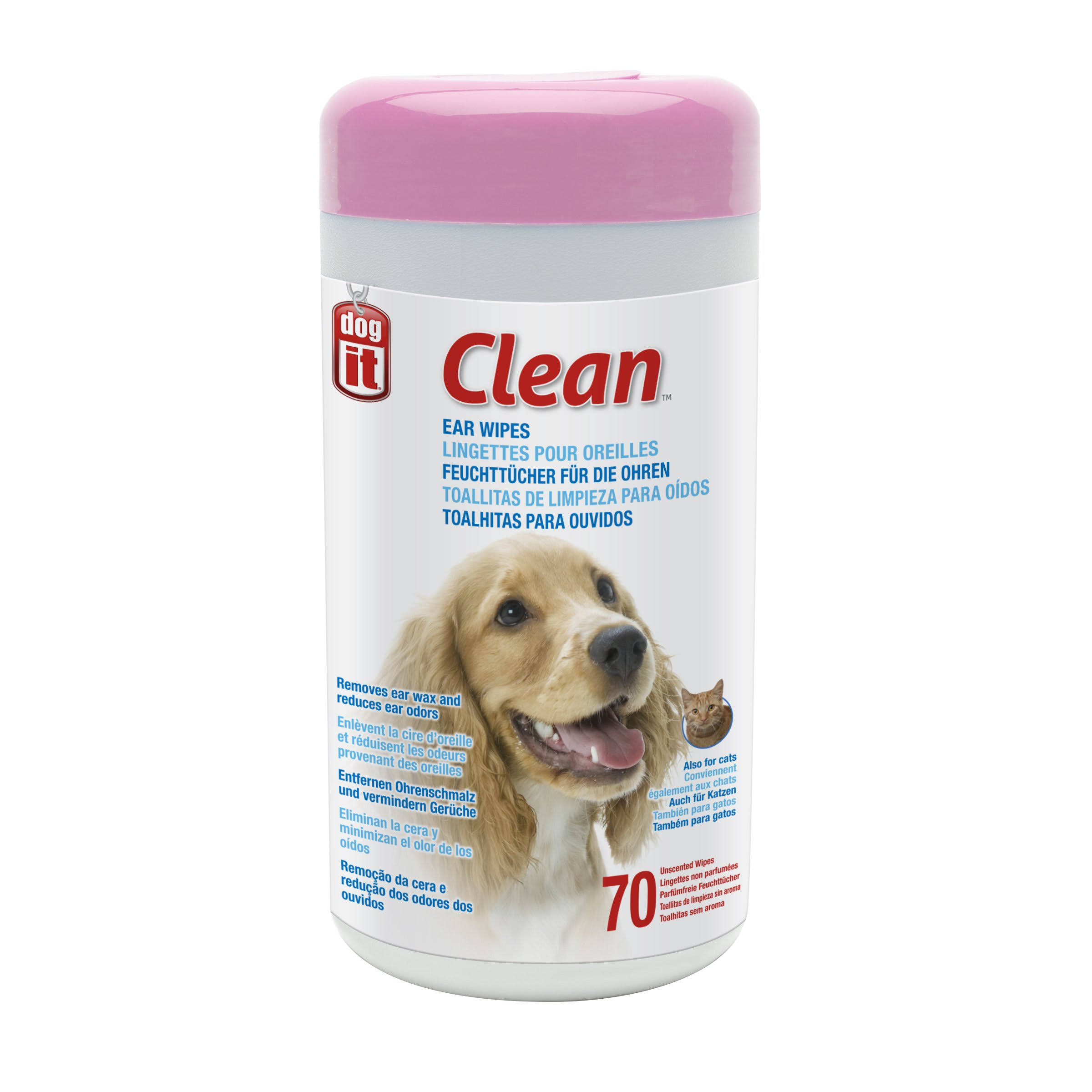 Dogit Clean Ear Wipes - 70ct