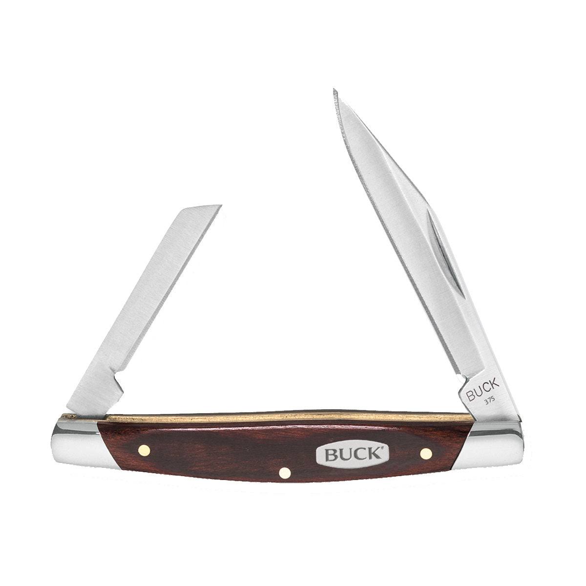 Buck Knives Deuce Wood Handle Folding Pocket Knife - 2 Blade