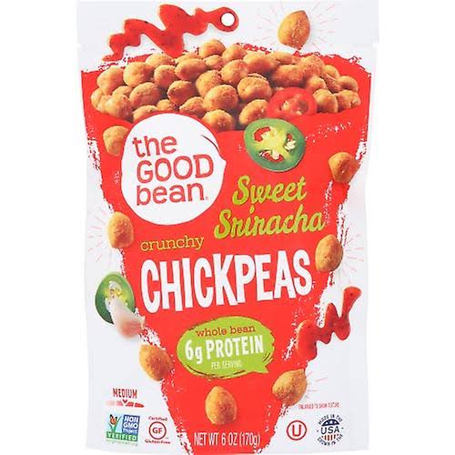 The Good Bean Crunchy Sweet Sriracha Gluten Free and Non-GMO Chickpeas Snacks - 6oz