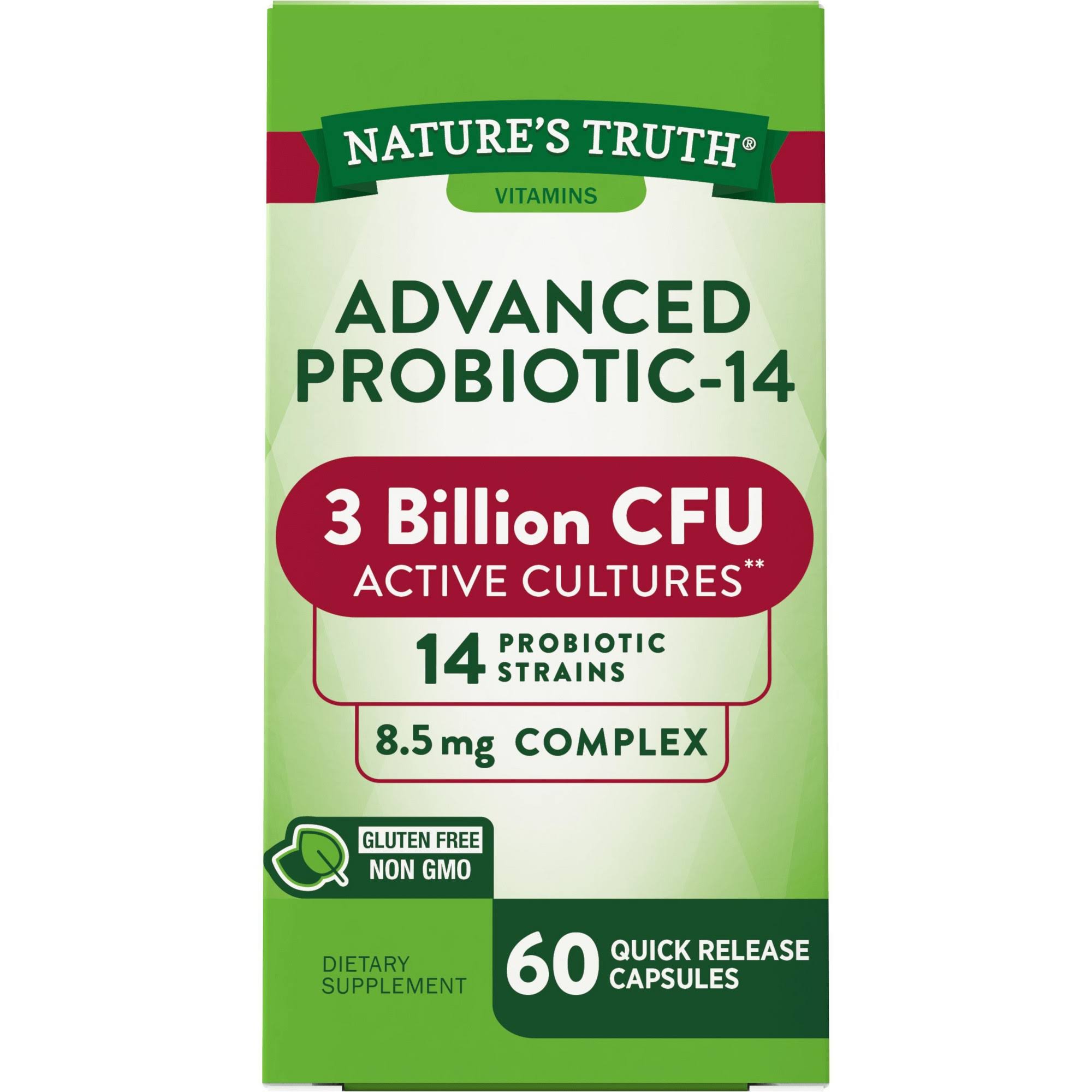 Nature's Truth Probiotic 3 Billion Cultures - 60ct