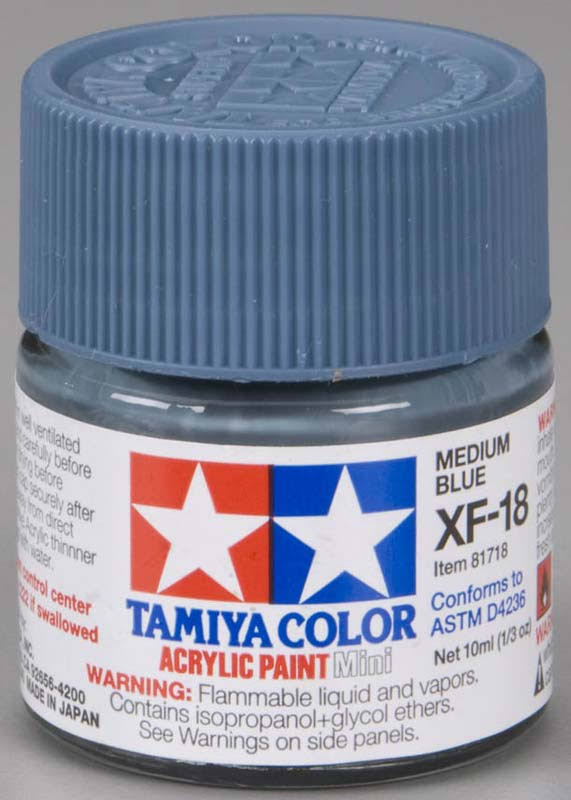 Tamiya XF-18 Acrylic Paint - Medium Blue