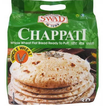 Swad Whole Wheat Chappati - 30 Count - Subhlaxmi Grocers - Delivered by Mercato