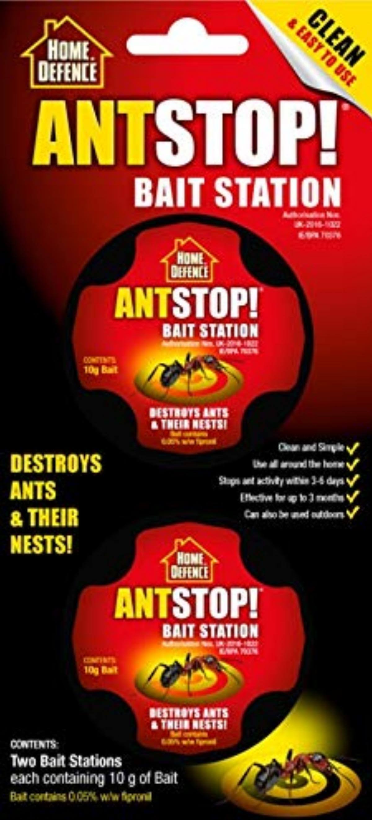 Home Defence Ant Stop Bait Station 2 Pack