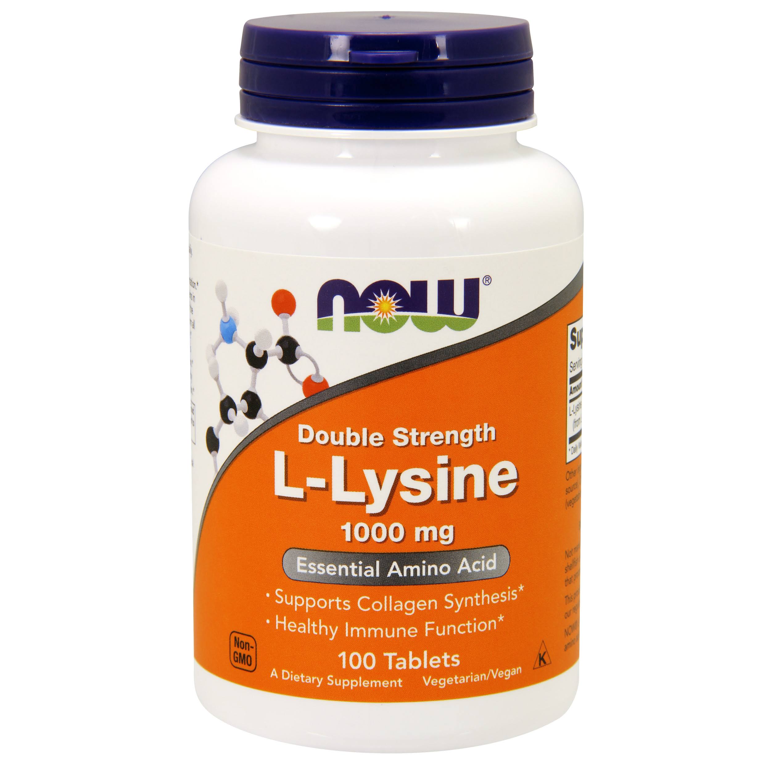 Now Foods Double Strength L-Lysine - 1000 mg, 100 Tabs
