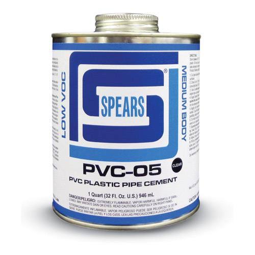 PVC Cement Clear Quart PVC05C-030