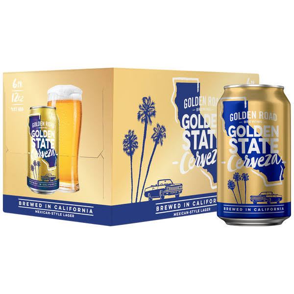Golden Road Brewing Beer, Mexican-Style Lager, Golden State Cerveza, 6 Pack - 6 pack, 12 oz cans