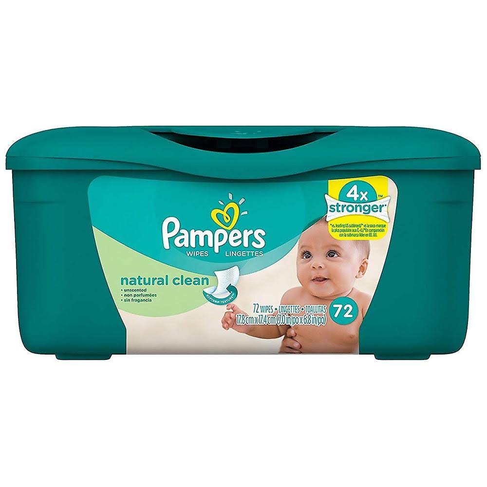 Pampers Natural Clean Baby Wipes - 72ct
