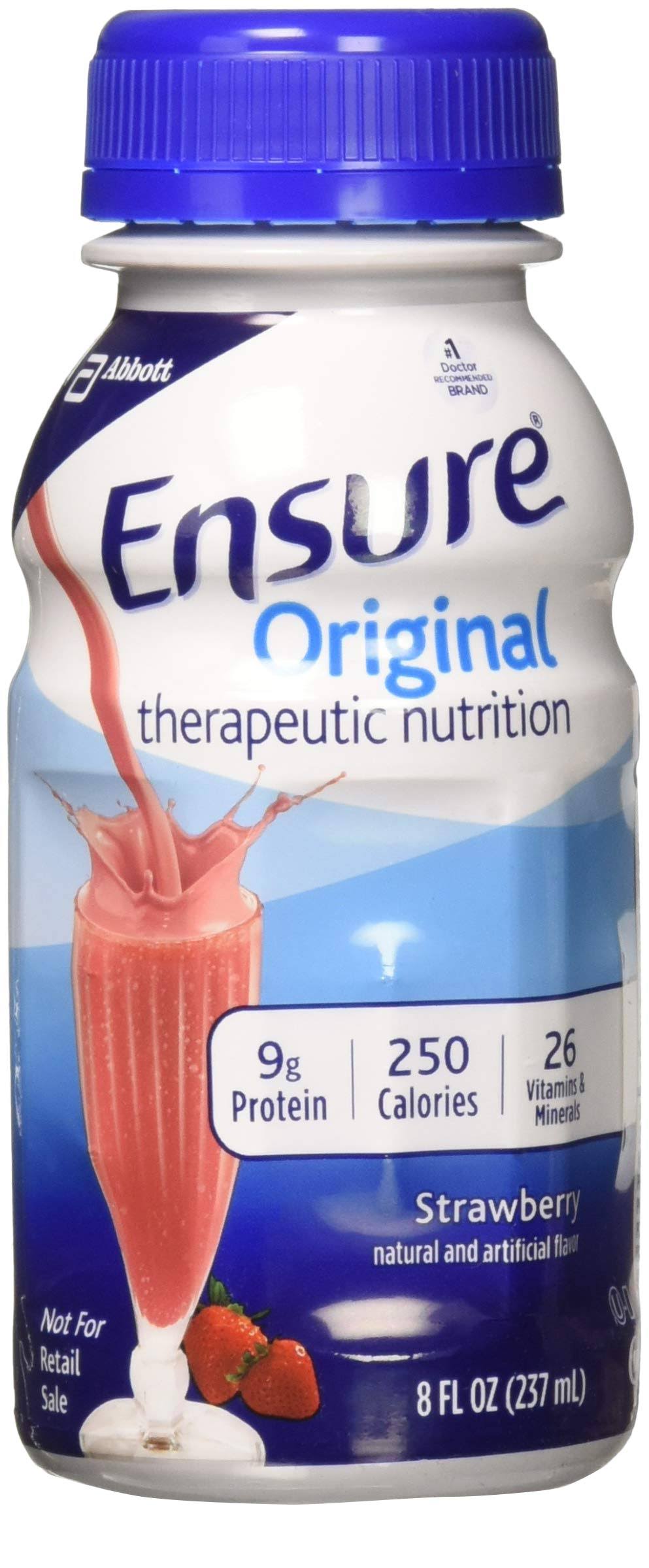Ensure Oral Supplement Original Therapeutic Nutrition Strawberry, 8 oz