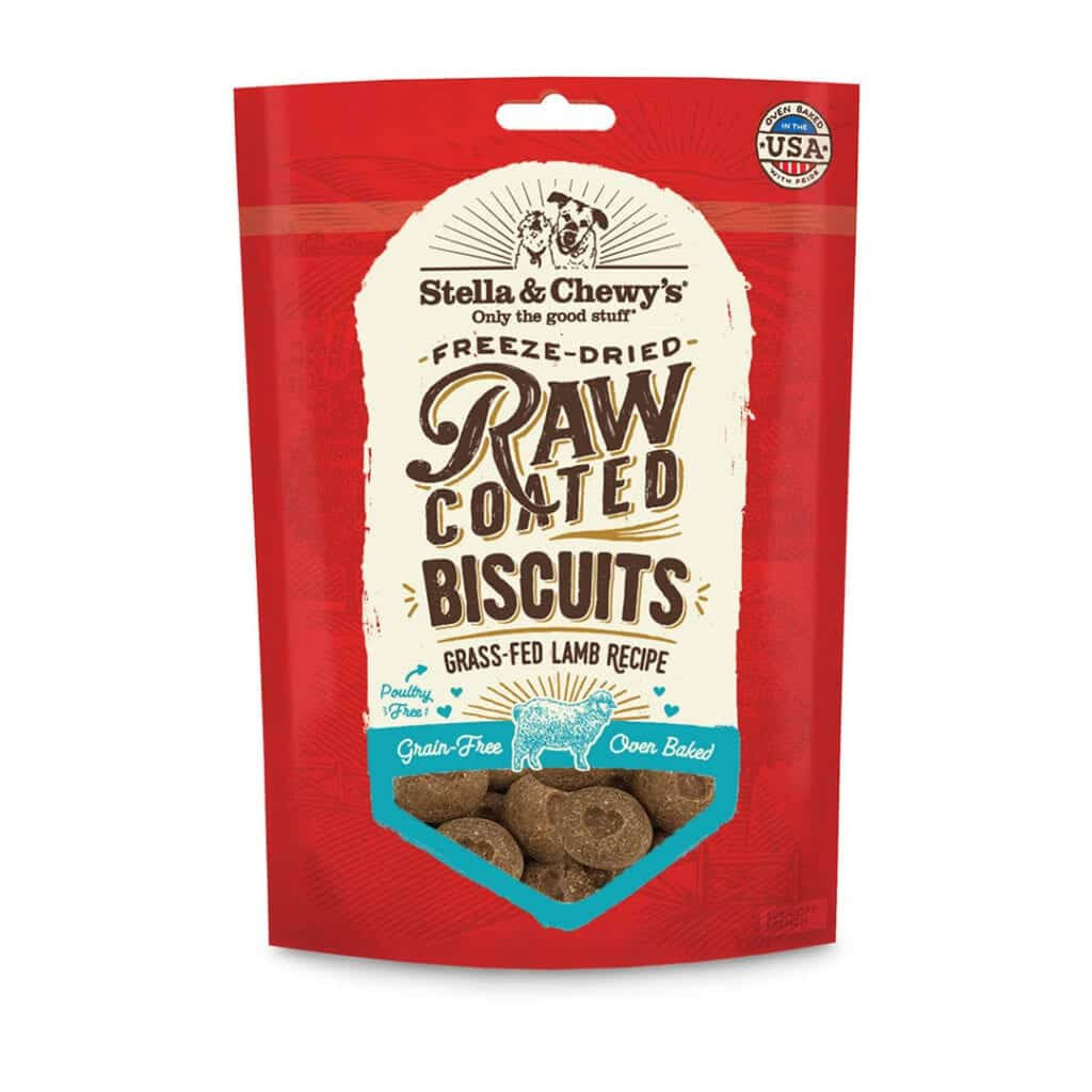 Stella & Chewy's Grass-Fed Lamb Raw Coated Dog Biscuits 9 oz