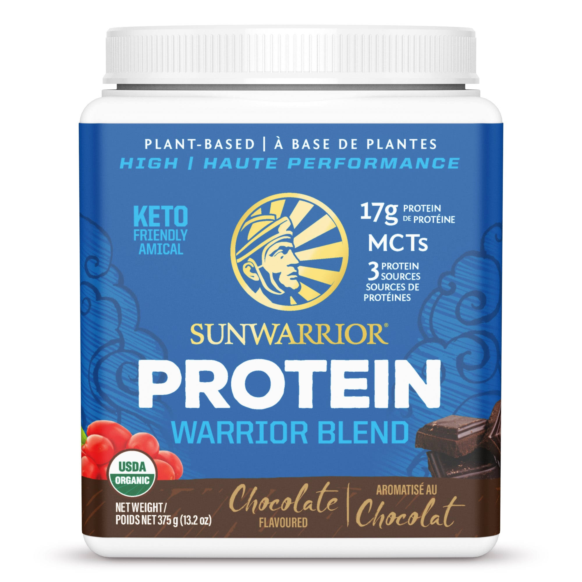 Sunwarrior Organic Warrior Blend Protein Chocolate 375g