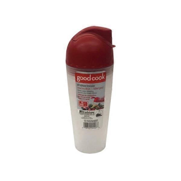 Bradshaw Shaker and Mixer Bottle - Red and Clear, 16oz
