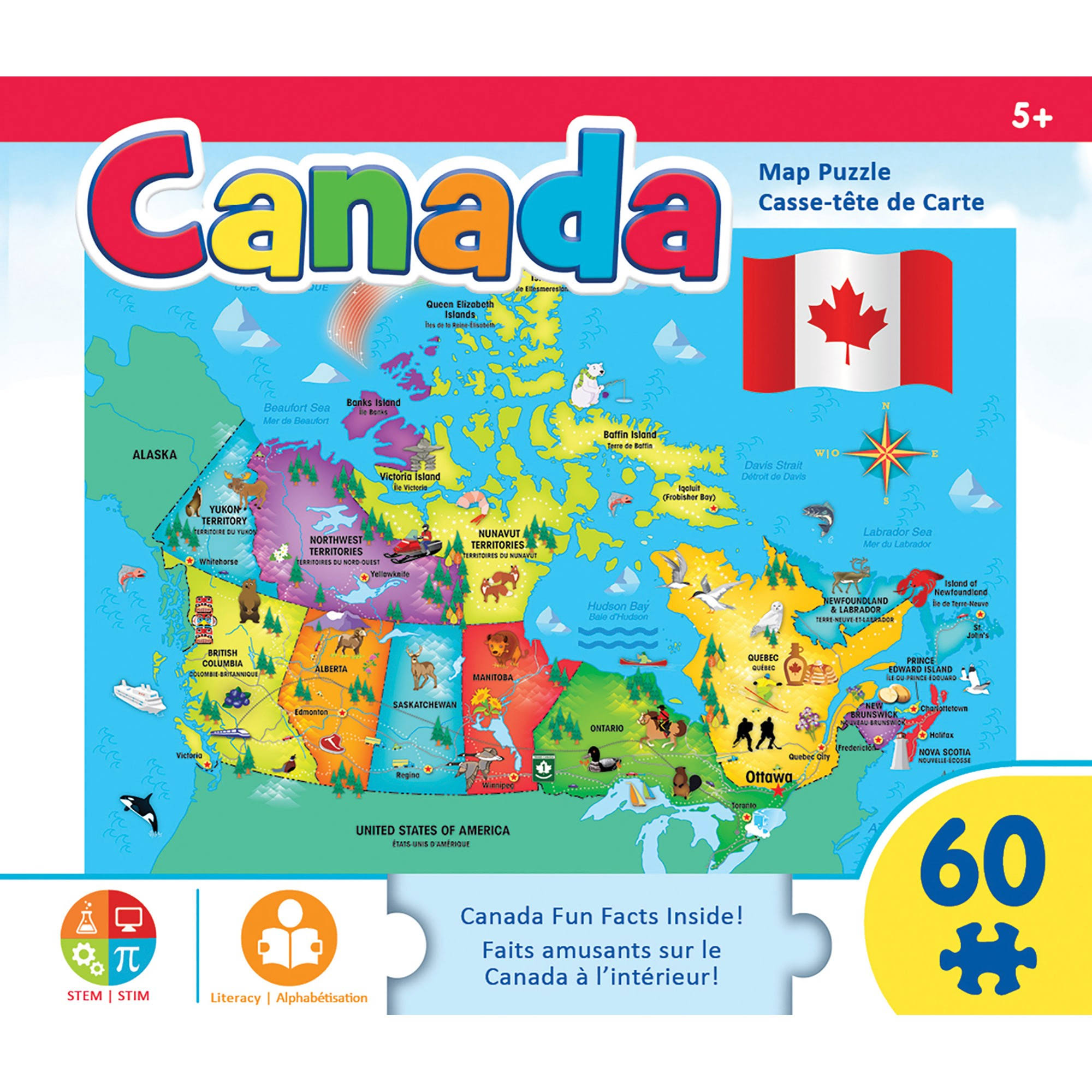 Canada Map 60 Piece Puzzle