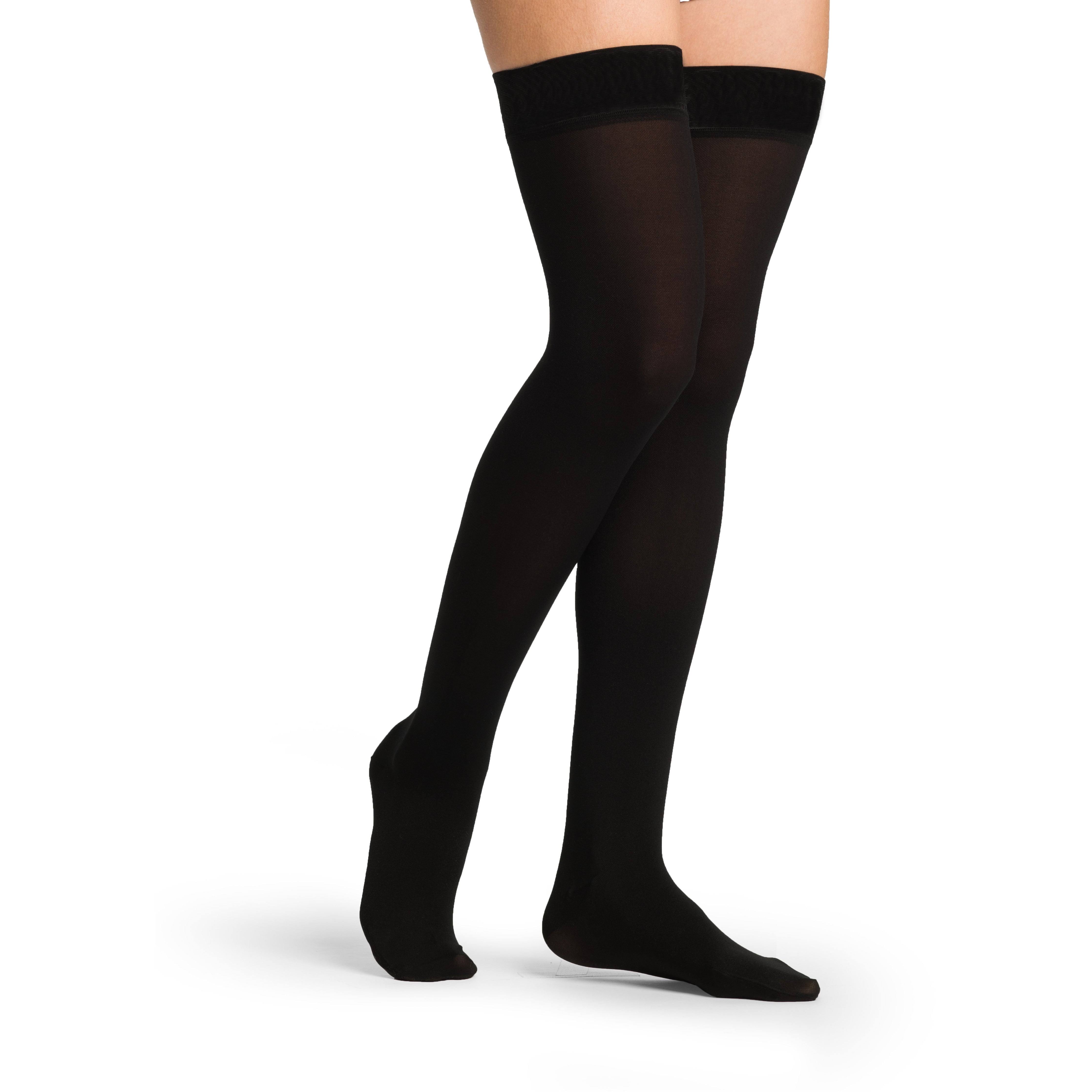 Sigvaris Women's Select Comfort Thigh - Black, Small Long