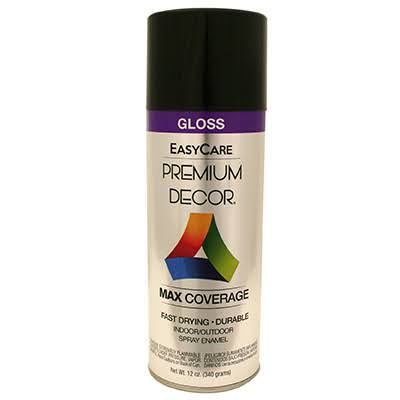 Enamel Spray Paint, Black Gloss, 12 oz., True Value, PDS2-AER