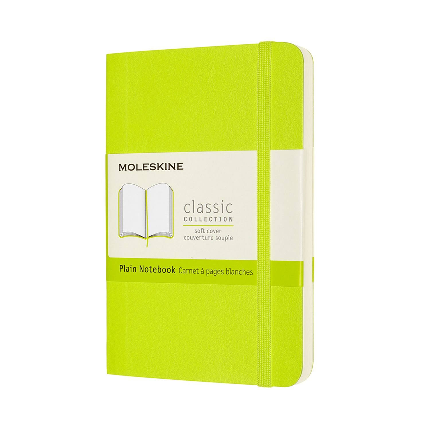 Moleskine Classic Soft Cover Pocket Notebook - Plain - Lemon Green