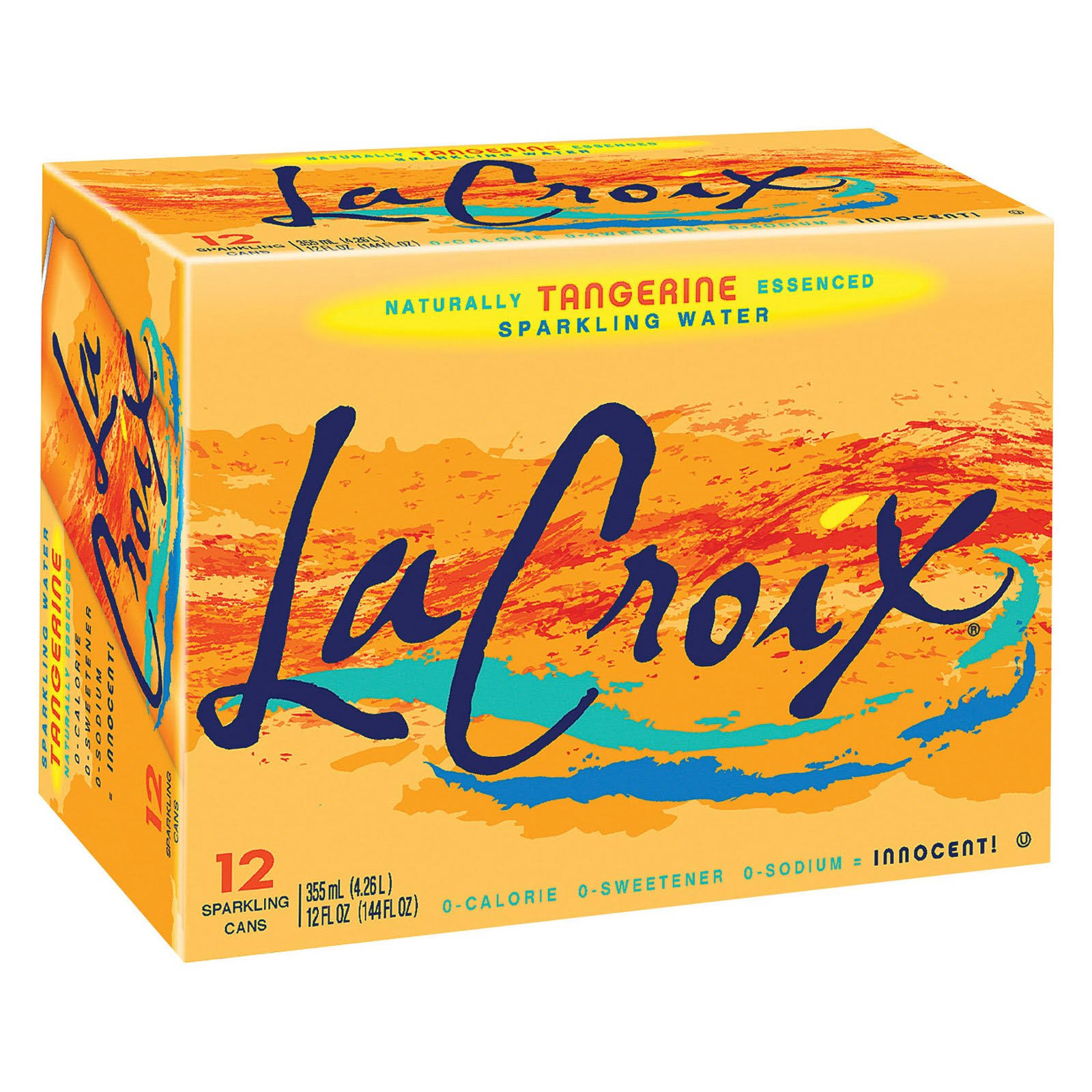 La Croix Naturally Essenced Flavored Sparkling Water, Tangerine, 12 Fl