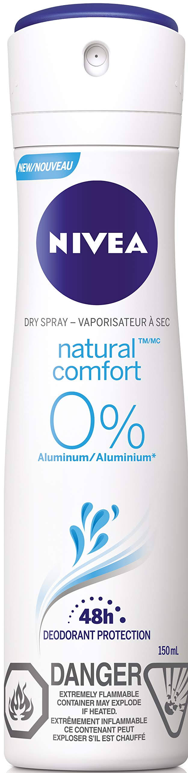 Nivea Natural Comfort 0% Aluminum Dry Deodorant Spray