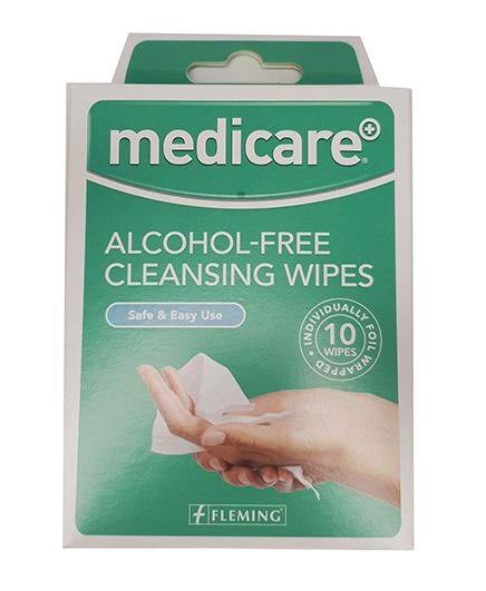 Medicare Alcohol Free Cleansing Wipes - 10 Wipes