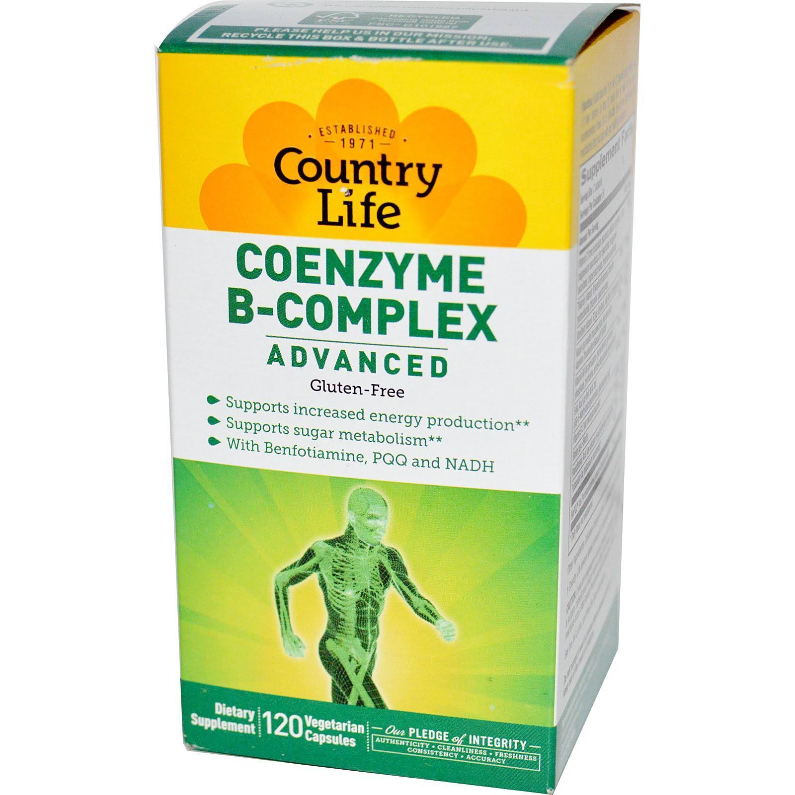 Country Life Coenzyme B Complex Advanced Supplement - 12 Vegetarian Capsules