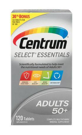 Centrum Select Essentials Adults 50+ Multivitamin/Mineral Supplement - 100's