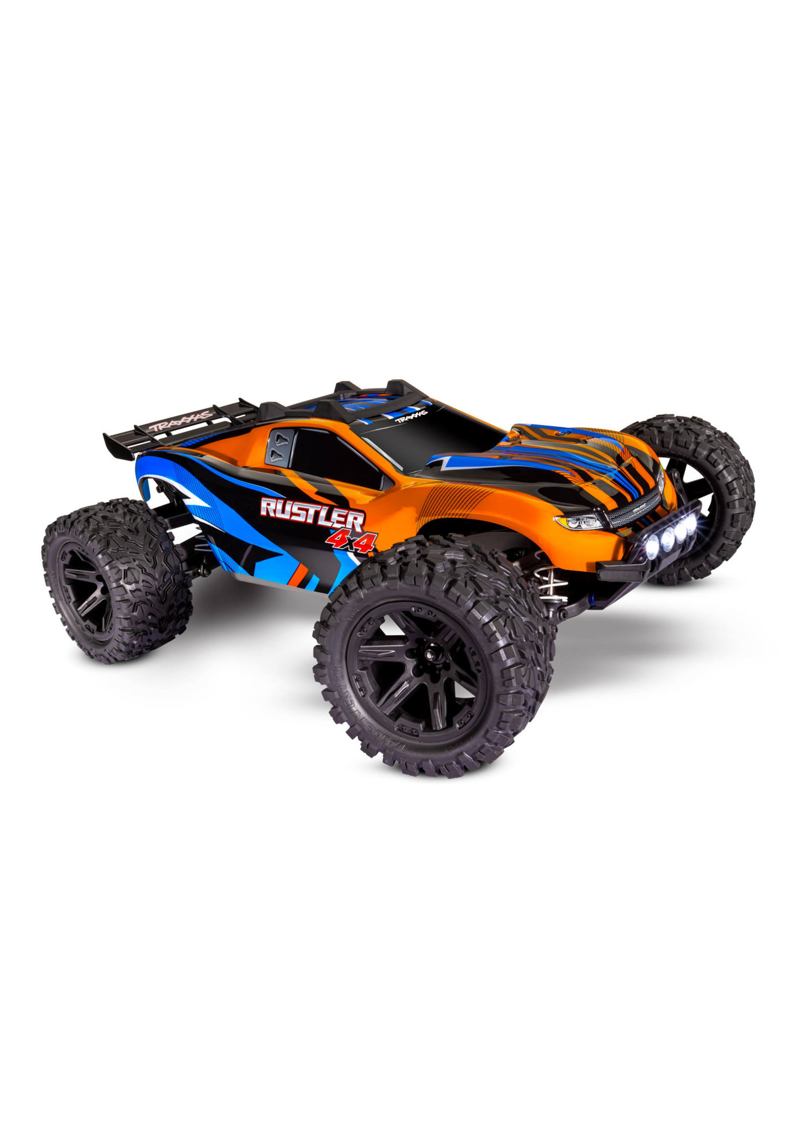 Traxxas Rustler 4x4 Orange RTR XL-5 Brushed with Battery/Charger LED Light 1/