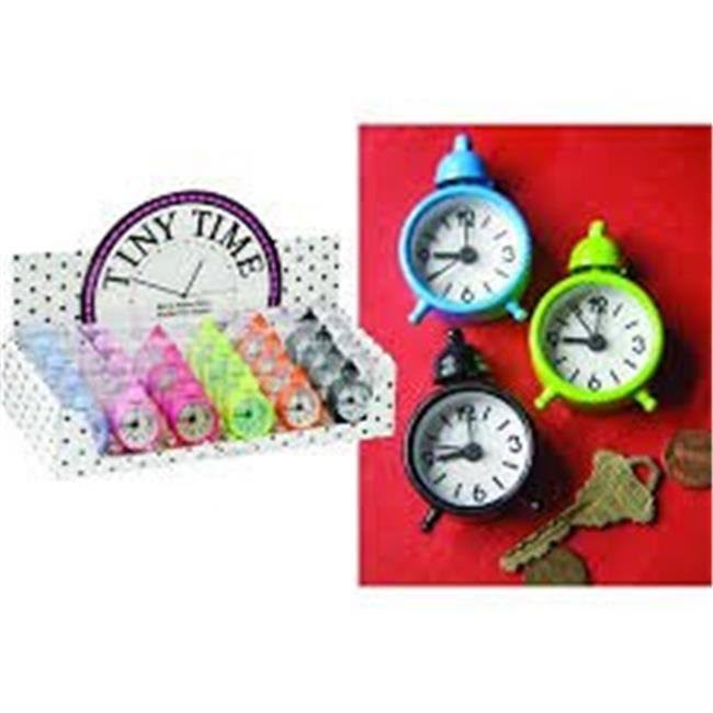 Manual Woodworkers & Weavers IKCLTB 1.75 x 2.50 x 0.75 in. Tiny Time Bell Clock, Assorted - Set of 2