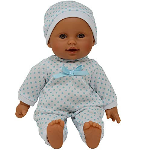 28cm Soft Body Hispanic Newborn Baby Doll in Gift Box - Doll Pacifier Included | The New York Doll Collection | Dolls & Accessories