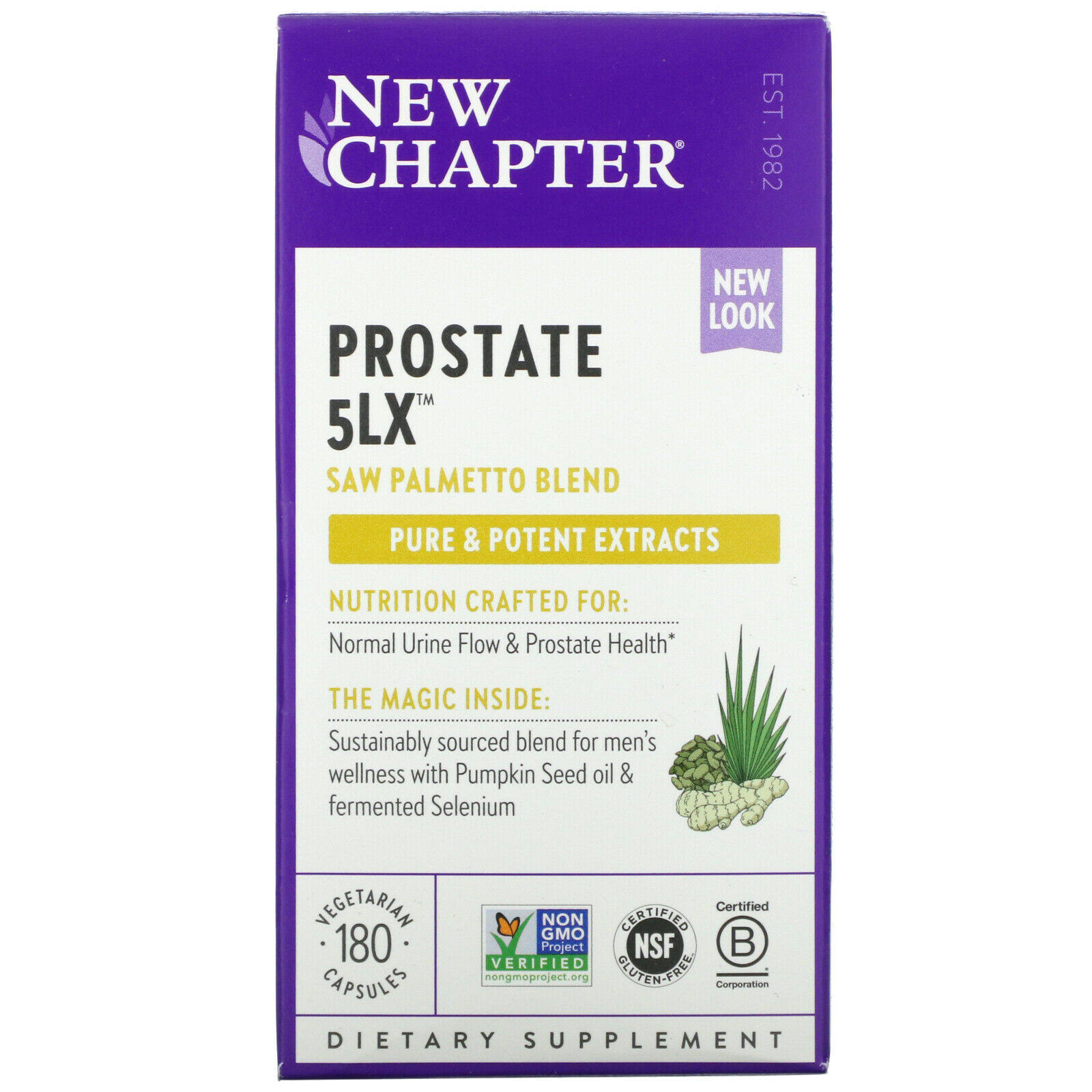 New Chapter Prostate 5lx Dietary Supplement - 180 Liquid Vcaps