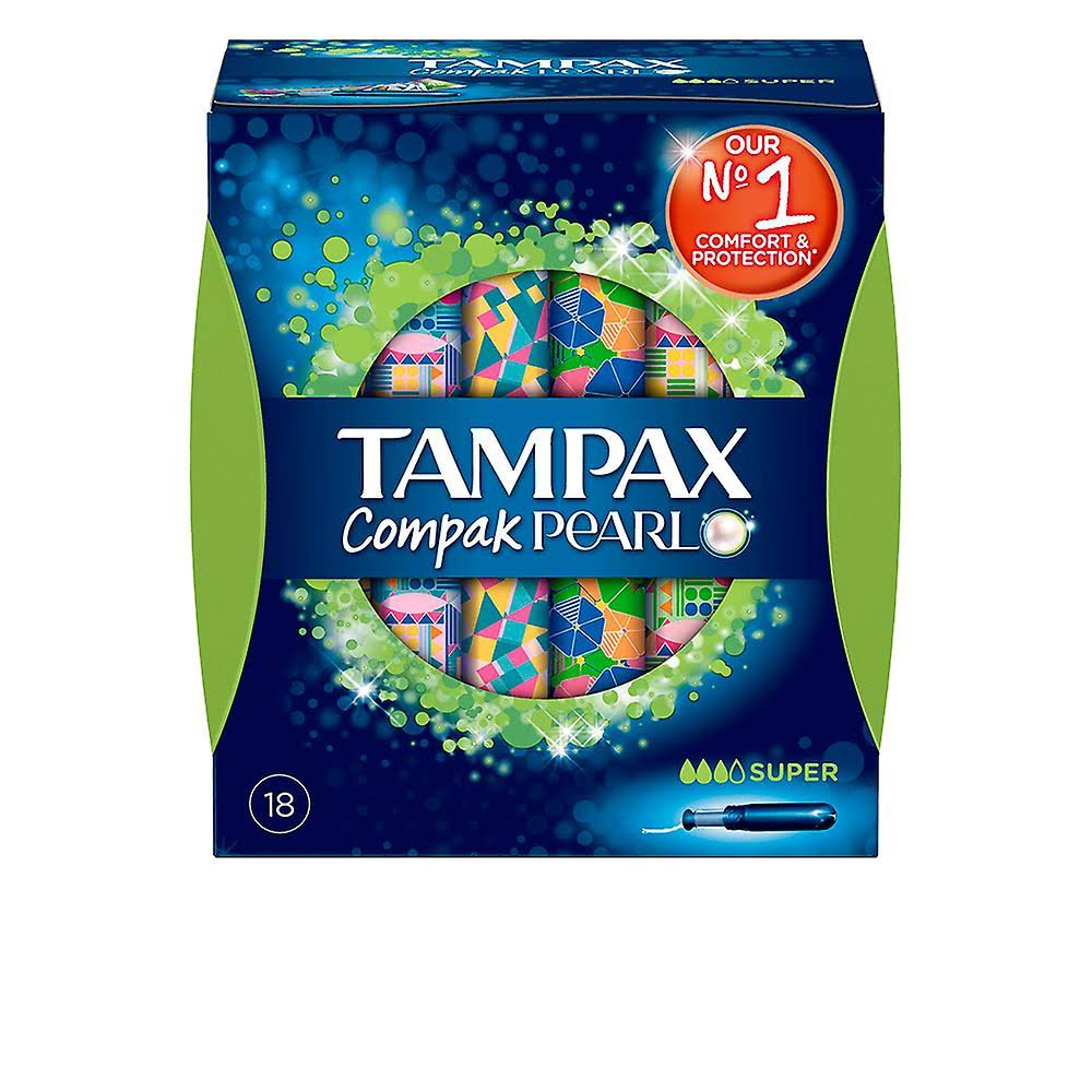 Tampax Pearl Compak Super Tampons - 18 Pack