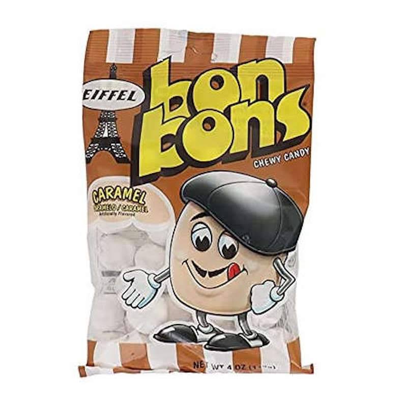 Eiffel Bon Bons Chewy Candy, Various Flavors and Sizes Caramel (4 oz Large)