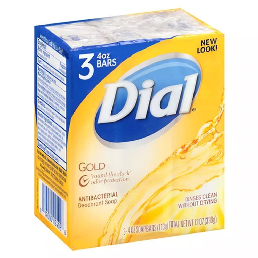 Dial Antibacterial Deodorant Soap - 3 x 4 oz